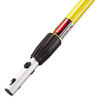 Rubbermaid® Commercial HYGEN™ Hygen Quick-connect Extension Handle, 48" To 72", Yellow-black freeshipping - TVN Wholesale